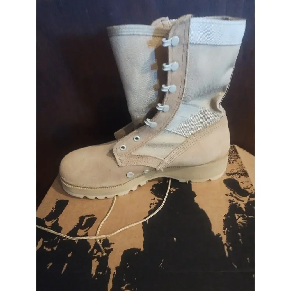 Altama 5855 Military Desert Combat Boots Tan Lace up Vibram Sole size 9 R New
